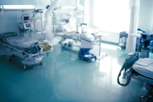 istock Emergency room professional equipped lit by sunlight, unfocused background 1158485813