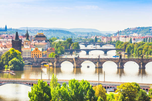 istock Famous bridges in Prague city 1158488331