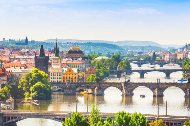 istock Summer morning at Prague old town 1158490489