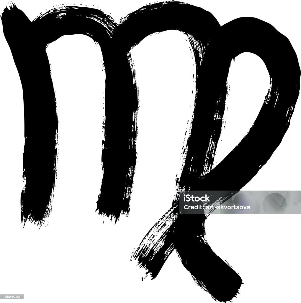 Cung Hoàng Đạo Xử Nữ Vẽ Tay Thiết Kế Vector Minh Họa Dấu Hiệu Tử ...