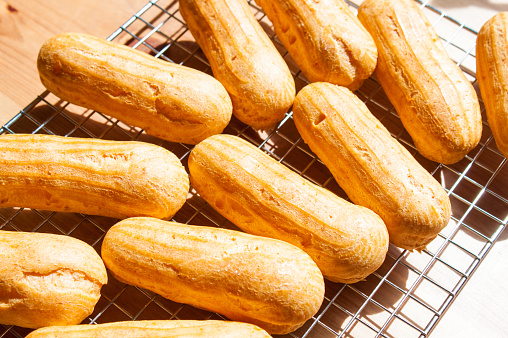 Eclair Shells Empty Eclair Shells Stock Photo - Download Image Now - Backgrounds ...