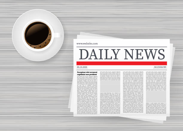 istock Vector mock up of a blank daily newspaper. Fully editable whole newspaper in clipping mask. Vector stock illustration, 1158496588