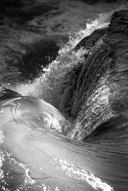 istock Swirling Water As Natural Wallpaper Black and White 1158498382
