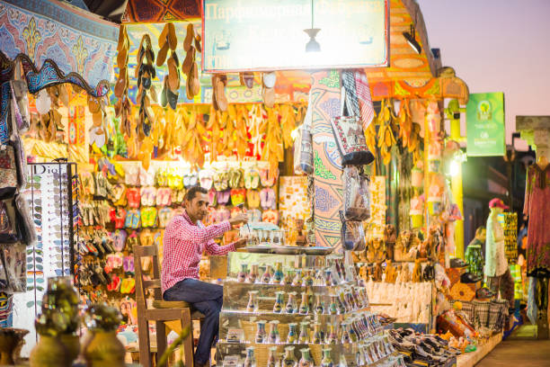 artistico egiziano fare souvenir - foto stock