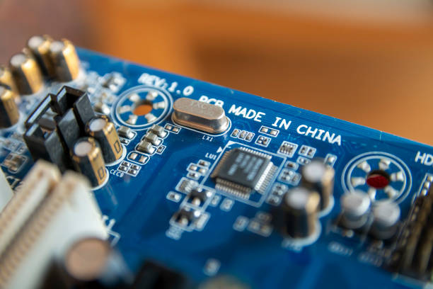 Electronic circuit based on Surface-Mount Technology - computer chip