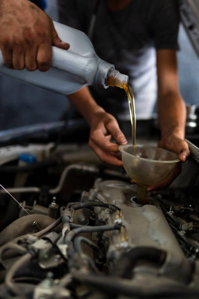 istock Car Motor Oil is Changed 1158506928