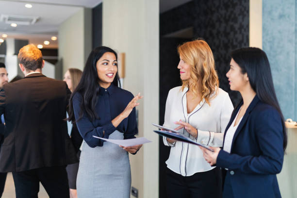 istock Group of business people communicating 1158507866