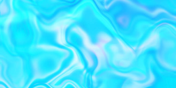 абстрактная волна воды swirl мраморный синий чирок морской фон бирюзовый фиолетовый волнистый шаблон голографические rippled довольно текстура - abstract swirl curve ethereal стоковые фото и изображения