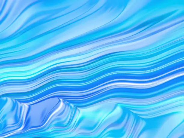 Photo of Abstract Glacier Iceberg Wave Blue Violet Teal Pearl Pastel Sea Water Wavy Colorful Striped Background Fractal Art