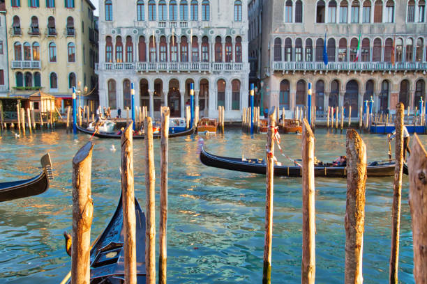 istock Venice Canals and gondolas around Saint Marco square on a bright sunny day 1158510365