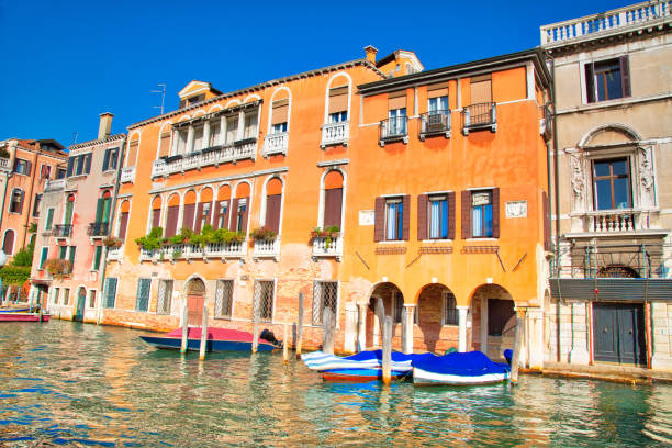 istock Venice Canals and gondolas around Saint Marco square on a bright sunny day 1158510544