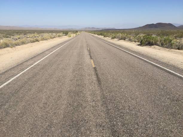 Mojave Desert Road 3 stock photo
