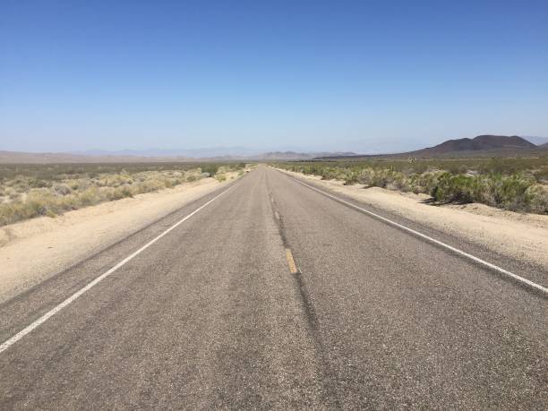 Mojave Desert Road 1 stock photo