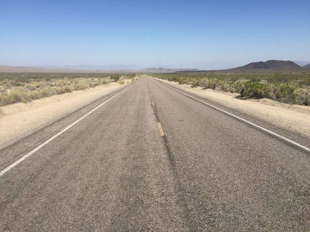 Mojave Desert Road 2 stock photo