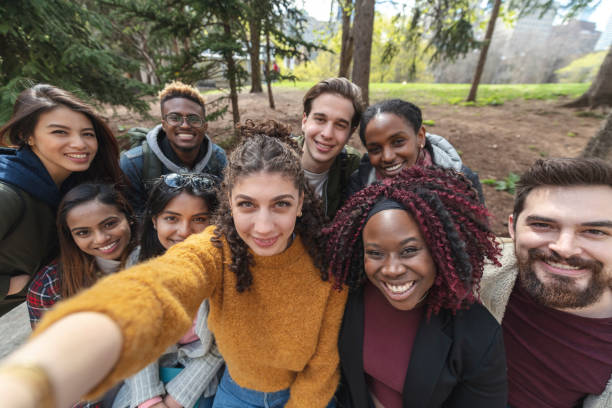 istock Multi-Ethnic Group of University Students Taking a Selfie 1158514156