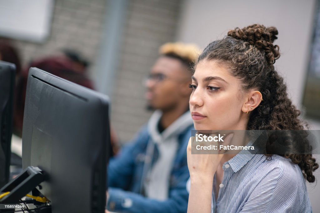 Computer Course Student Picture University Student Attends A Computer Course Stock Photo - Download ...