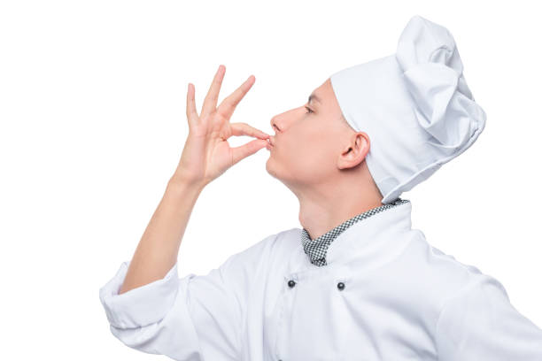 istock the cook in the cap makes a gesture Perfectly! 1158514863