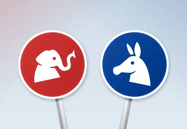 Vector illustration of Political Debate Signs