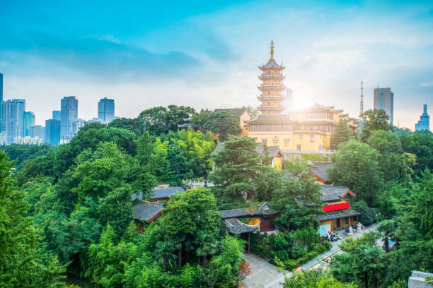 Ancient temples and city walls in Nanjing