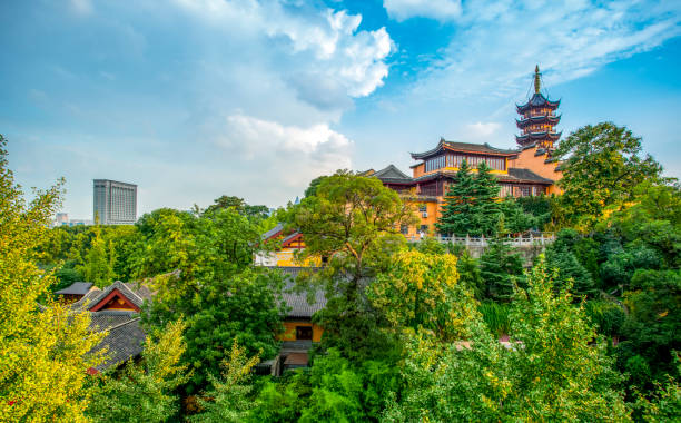 istock Ancient temples and city walls in Nanjing 1158529157