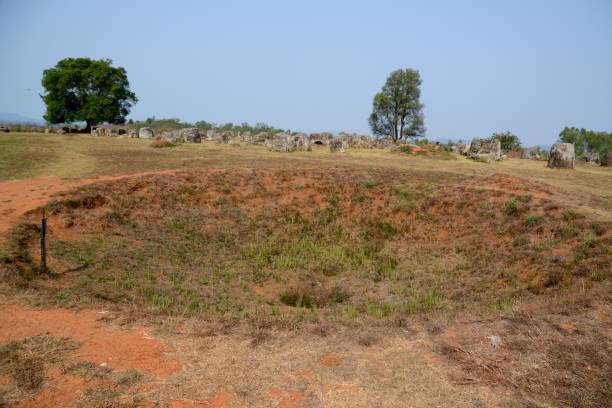 Bomb crater at Plain of Jars, Phonsavan, Xieng khouang Plateau, Laos