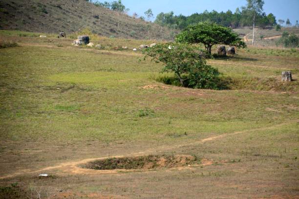 istock Bomb craters at Plain of Jars, Phonsavan, Xieng khouang Plateau, Laos 1158529206