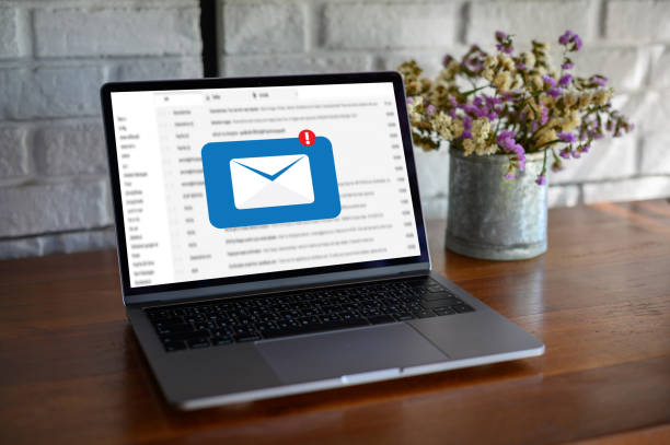 istock Mail Communication Connection message to mailing contacts phone Global Letters Concept 1158530161