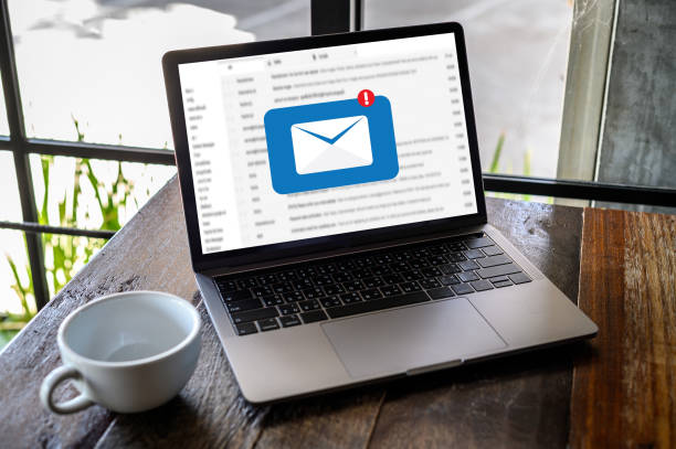 istock Mail Communication Connection message to mailing contacts phone Global Letters Concept 1158530167
