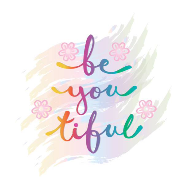 istock Be you tiful beauty Hand drawn greetings lettering 1158532693