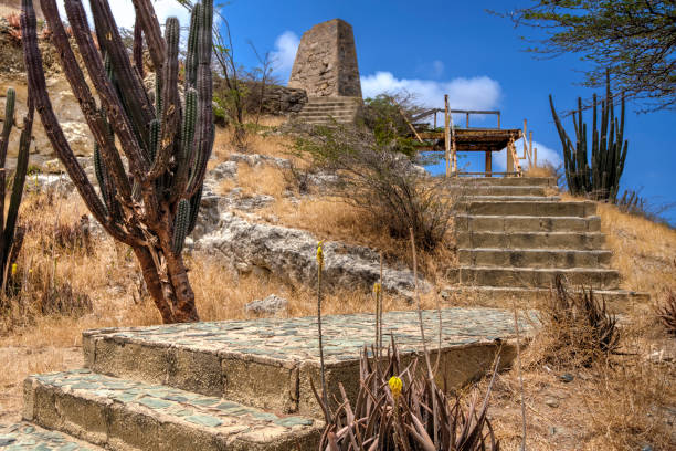The site of former gold smelters on the Caribbean island of Aruba.