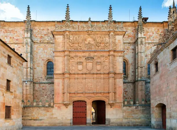 Towers of the oldest university in Salamanca, Spain