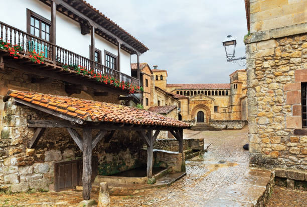 medieval streets of Santillana del Mar medieval streets of Santillana del Mar, Spain cantabria stock pictures, royalty-free photos & images