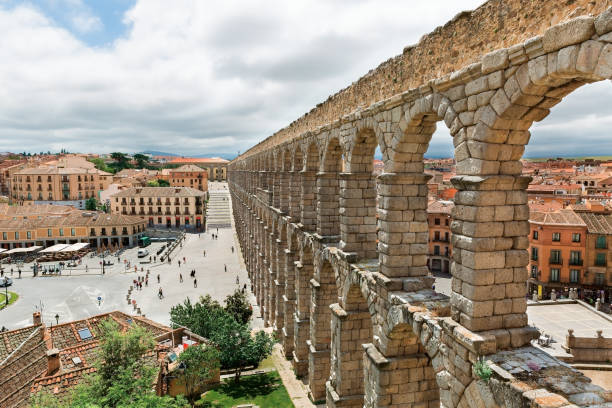 istock Beautiful, Roman Aqueduct in Segovia 1158536783