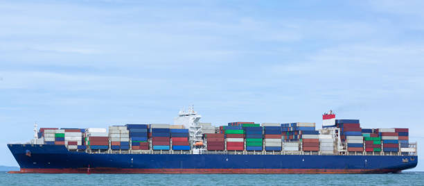 istock Container ship for import export business,Maritime in the ocean 1158539042