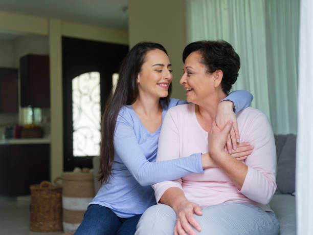 istock Loving young woman with her mother 1158540102