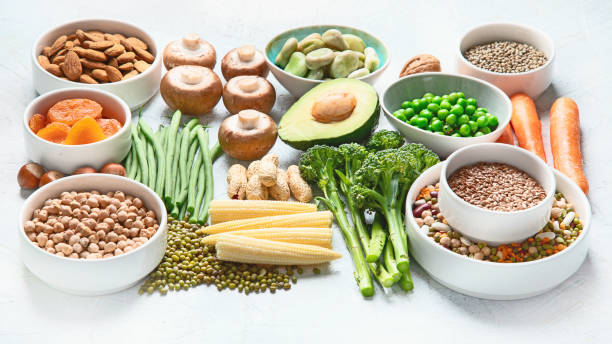 istock Food sources of plant based protein. 1158542424