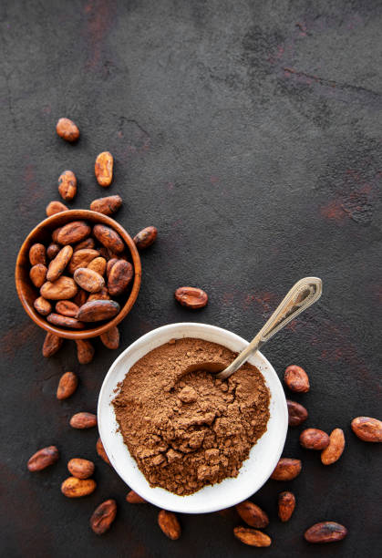 istock Bowl with Cocoa powder and beans 1158543585