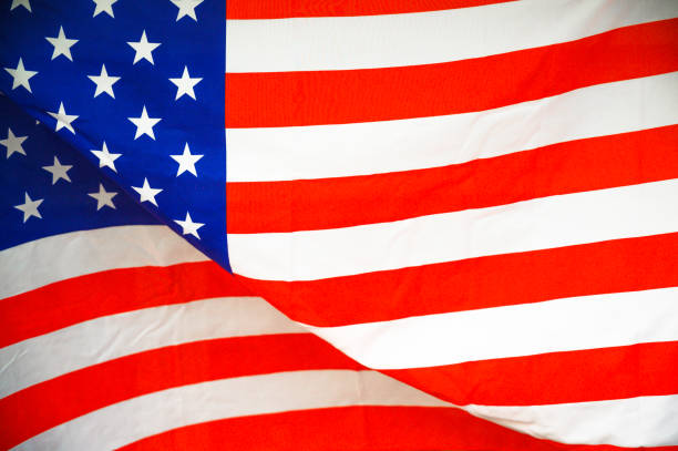 istock America flag waving with the wind for memorial day. 1158550048