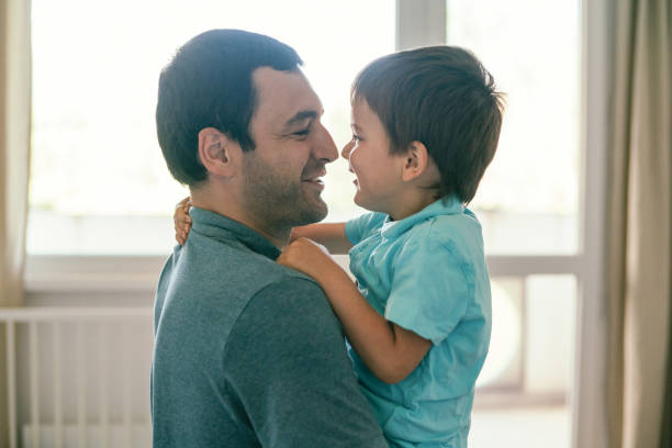 istock Happy father and son together 1158550352