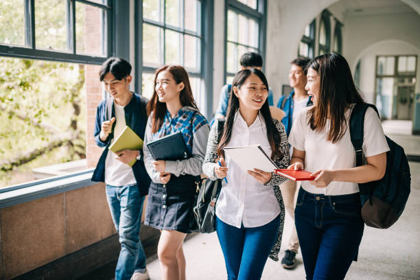 istock Chinese students discussing the research tasks. 1158552566