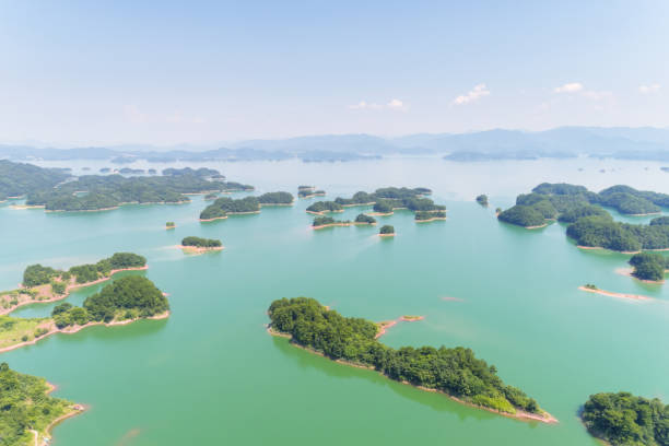 istock beautiful thousand island lake landscape 1158560112