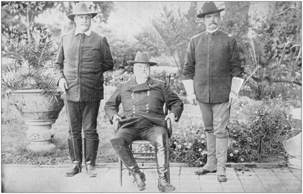 istock US Army black and white photos: General Fitzhugh Lee and his staff 1158562370