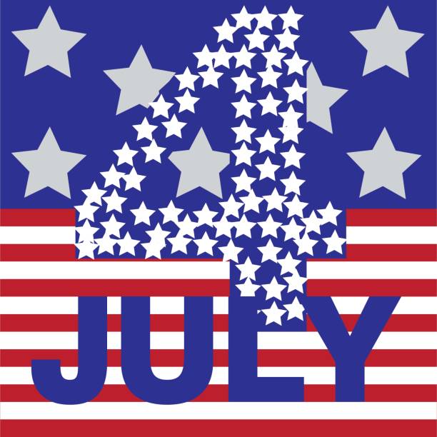 istock July Fourth, Independence Day, in the stars, fifty states, vector 1158572611