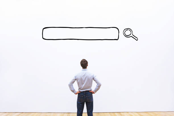 istock search concept, browsing line on internet, find information 1158574626