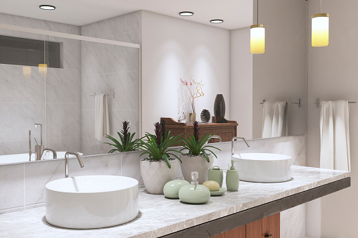 Modern Bathroom ( 3d render )