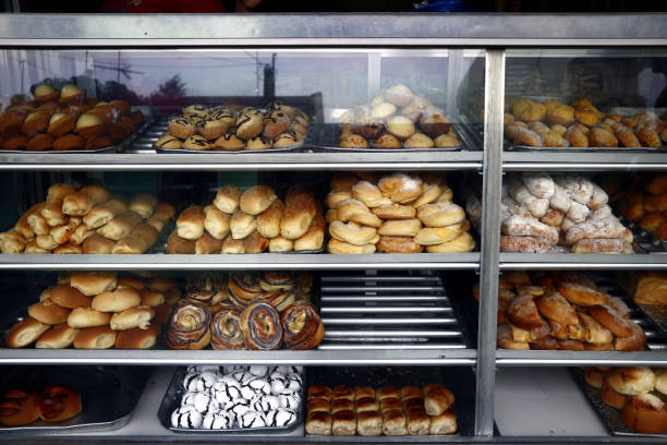 istock Assorted bread and pastry on display at a bakeshop 1158578517
