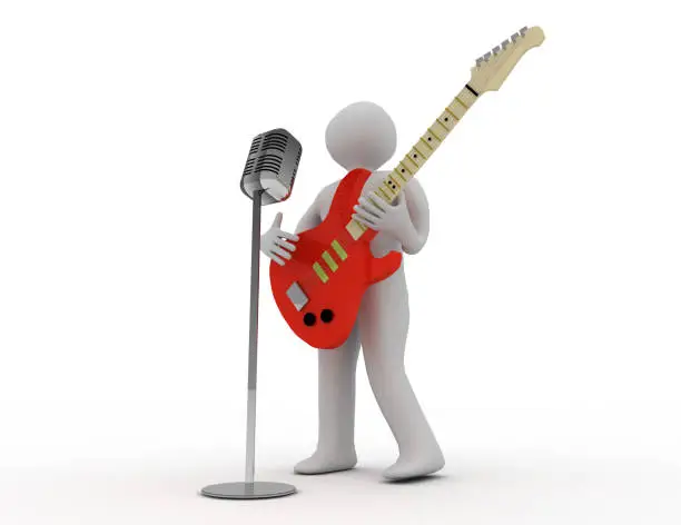 Photo of 3d man with guitar