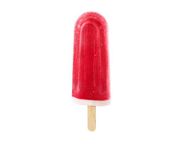 istock Fresh Frozen berry or grape, red popsicle / ice cream isolated on white background 1158580652