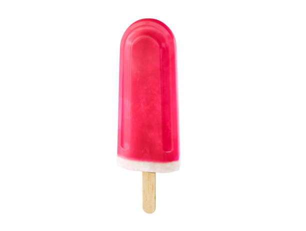 istock Berry or grape, red popsicle / ice cream isolated on white background 1158580672