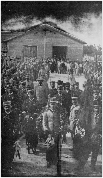 istock US Army black and white photos: Spanish troops, Havana, Cuba 1158581440